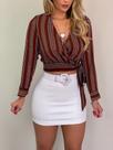 Blusa listrada vermelha
