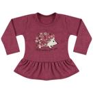 Blusa Look Jeans c/ Babado Vinho - VINHO - M