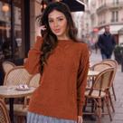 Blusa Losango Bolinha Feminina Manga Longa Estilosa Inverno