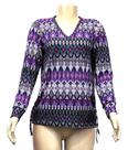 Blusa Losângulo Lilás com Ilhós na lateral