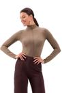 Blusa Lunender Gola Alta Malha Modelli Marrom