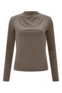 Blusa Lunender Manga Longa Malha Modelli Marrom Blusa Lunender Manga Longa Malha Modelli Marrom