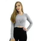 Blusa LZT Ribana Cropped com Cintura Transpassada - 3012