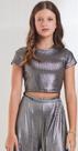 Blusa Malha Brilho com Corrente