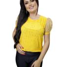 Blusa Malha Manga Bufante
