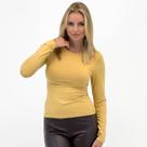 Blusa Malwee Básica Manga Longa Gola Redonda Feminina