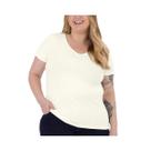 Blusa Malwee De Malha Meia Manga 87857 Off White