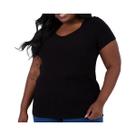 Blusa Malwee De Malha Meia Manga 87857 Preto