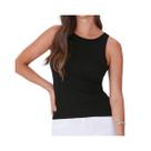 Blusa Malwee De Malha Sem Manga 79308 Preto