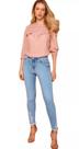 Blusa Manga 3/4 Babados Renda Guipir Fato Básico Blusa Manga 3/4 Babados Renda Guipir Fato Básico