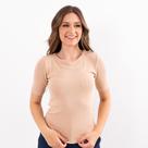 Blusa Manga 3/4 Com Gola Feminina