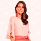 Blusa Manga C/ Botões - Moda Casual Chic