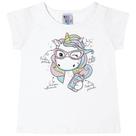 Blusa Manga Curta Branco - Primeiros Passos - Menina - Meia Malha 46200-3 - Pulla Bulla Blusa Manga Curta Branco - Primeiros Passos - Menina - Meia Malha 46200-3 - Pulla Bulla