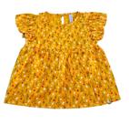 Blusa Manga Curta Cativa Floral Com Babados Nas Mangas