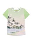 Blusa manga curta com estampa Blusa manga curta com estampa