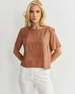 Blusa manga curta em viscose mista Savanna Blusa manga curta em viscose mista Savanna