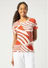 Blusa Manga Curta Estampada Pau a Pique