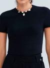 Blusa Manga Curta Hering 4H31 Feminina Slim Ribana Canelada T. P/XG