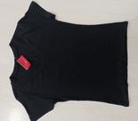 Blusa manga curta lisa gola v