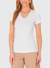 Blusa Manga Curta Malwee 1000004502 Feminina Decote V Algodão T. P/XGG