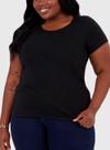 Blusa Manga Curta Malwee 1000087841 Feminina Plus Size Meia Malha T. G1/G4 Blusa Manga Curta Malwee 1000087841 Feminina Plus Size Meia Malha T. G1/G4