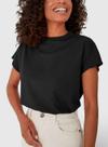Blusa Manga Curta Malwee 1000120770 Feminina Sem Cavas Algodão Comfy T. P/GG