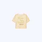 Blusa Manga Curta Oversized Amarela Cotton Infantil Menina Hering Kids 5G45yx3en Amarelo Claro