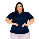 Blusa Manga Curta Plus Size Modelo Princesa Bufante