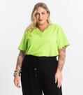 Blusa Manga Curta Plus Size Secret Glam Verde Blusa Manga Curta Plus Size Secret Glam Verde