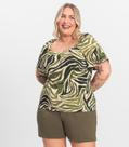 Blusa Manga Curta Plus Size Secret Glam Verde