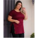 Blusa Manga Curta Vest Leggin com Botão Lateral Fake Plus Size Primavera Verão Tendência
