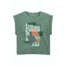 Blusa Manga Curta Viscolycra Feminina Marialicia Ref. 183636