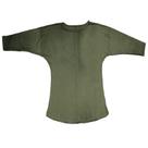 Blusa Manga Longa Ampla Feminina Verde Musgo Basic+ Tamanho G