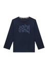 Blusa Manga Longa Azul Marinho Algodão Johnny Fox Blusa Manga Longa Azul Marinho Algodão Johnny Fox