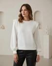 Blusa manga longa bufante com recorte ombro lunender 65206