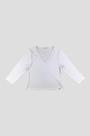 Blusa Manga Longa Canelada Branca Marialicia - Elegância e Conforto