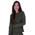 Blusa Manga Longa Canelada de Inverno Capuz Confi - c6 ESTER