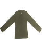 Blusa Manga Longa Canelada Feminina em Malha Algodão com Elastano Verde Musgo Basic+
