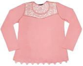 Blusa manga longa com frente em tule / costas grippir g