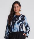 Blusa Manga Longa Endless Feminina Azul Blusa Manga Longa Endless Feminina Azul