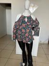 Blusa Manga Longa Estampa Exclusiva Plus Size Marileti - Tamanho: 48/50