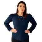 Blusa Manga Longa Feminina Bufante Princesa Gola Redonda Viscolycra Blusa Manga Longa Feminina Bufante Princesa Gola Redonda Viscolycra