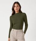 Blusa Manga Longa Feminina Canelada Select Verde