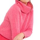 Blusa Manga Longa Gola Alta Tricot Rosa Das Gurias