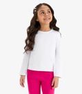 Blusa Manga Longa Infantil Feminina Rovitex Kids Branco Blusa Manga Longa Infantil Feminina Rovitex Kids Branco