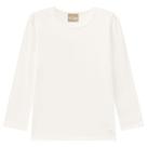 Blusa Manga Longa Infantil Menina Cotton Algodão Off White