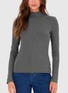 Blusa Manga Longa Malwee 1000069218 Feminina Canelada Viscose T. M/GG Blusa Manga Longa Malwee 1000069218 Feminina Canelada Viscose T. M/GG