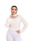 Blusa Manga Longa Moda Boutique Renda Sofisticada SKU:BML02
