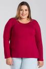 Blusa Manga Longa Mullet Feminina Plus Size em Malha de Viscose com Elastano - Serena