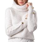 Blusa Manga Longa Tricot Branco Das Gurias